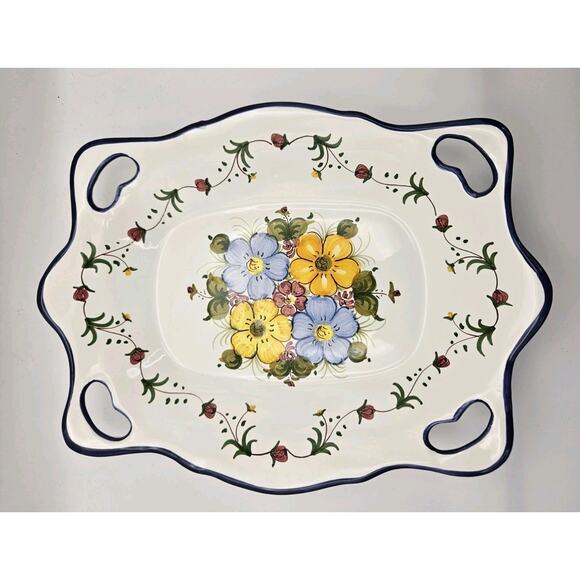 Ceramica Albalat Spanish Pottery Hand-Painted 10.5" Serving Platter Wall Plate - Picture 3 of 7
